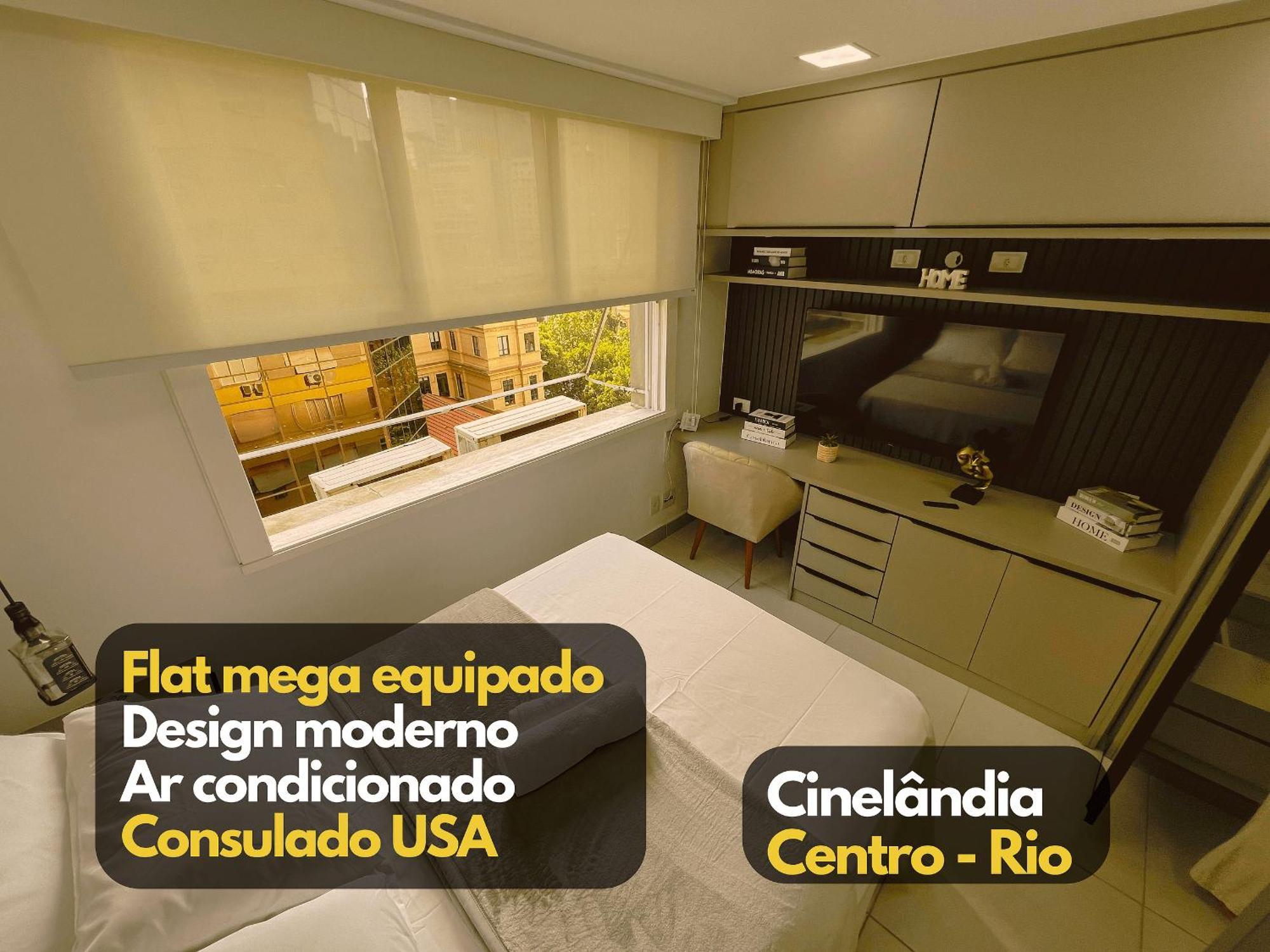 Flat Moderno Completo Ar Consulado Cinelandia Centro - Feito Por Arquiteto * Río de Janeiro