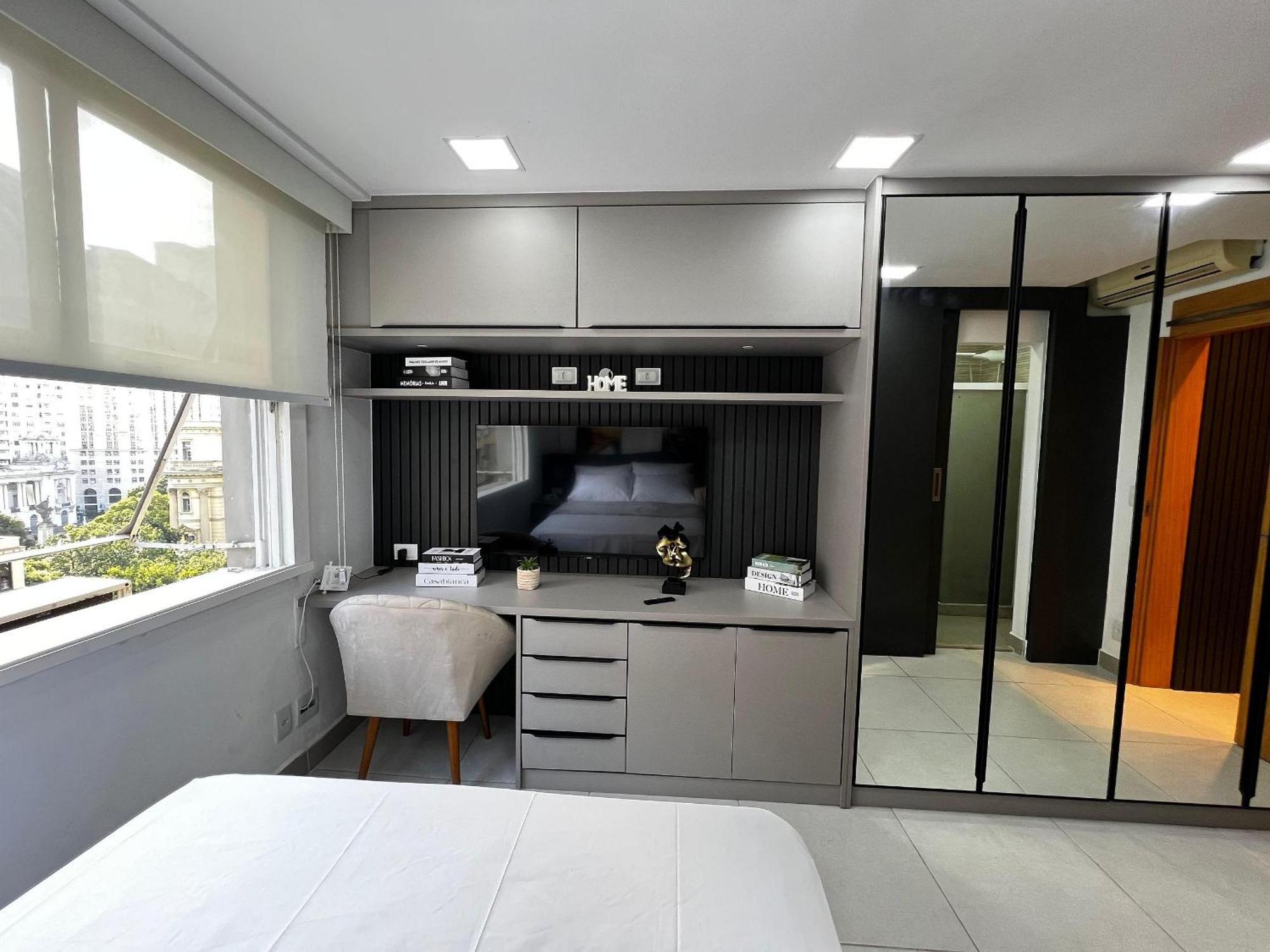 Flat Moderno Completo Ar Consulado Cinelandia Centro - Feito Por Arquiteto Apartamento *